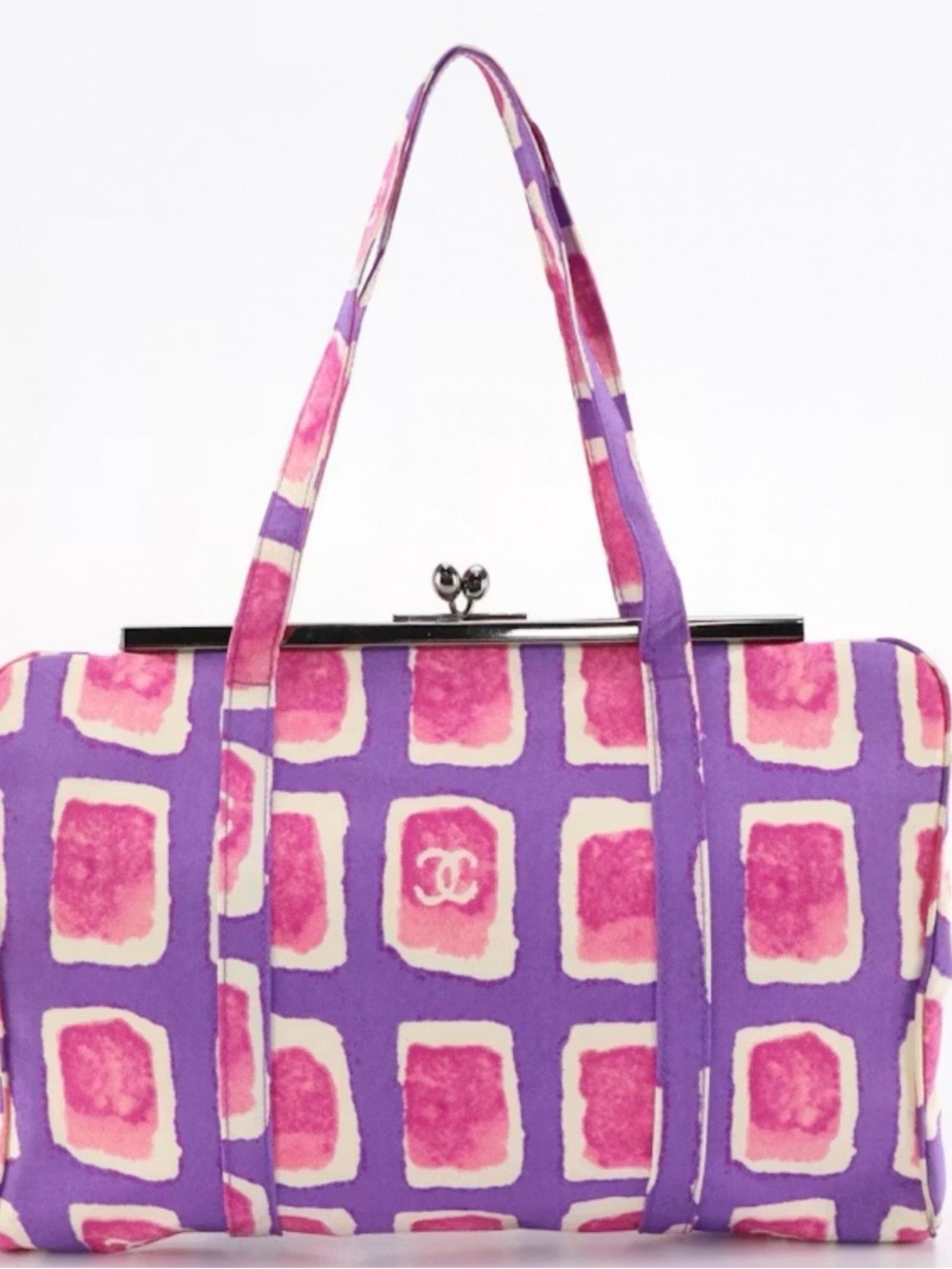 Chanel Frame Purple & Pink Watercolor Handbag